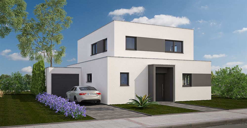 Einfamilienhaus, Ausführung Karlsruhe, mit Flachdach